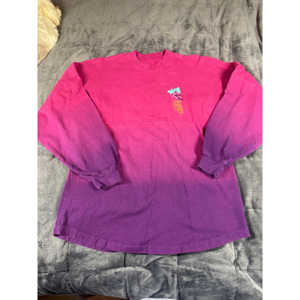 Disney Spirit Jersey Epcot Food Wine Festival Pink Purple Ombre XS Life Is Grape